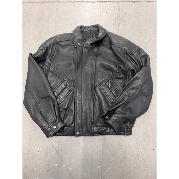 mirage Other - Vintage Mirage Geniune Leather Bomber Jacket Men's Black Made in Korea - Medium